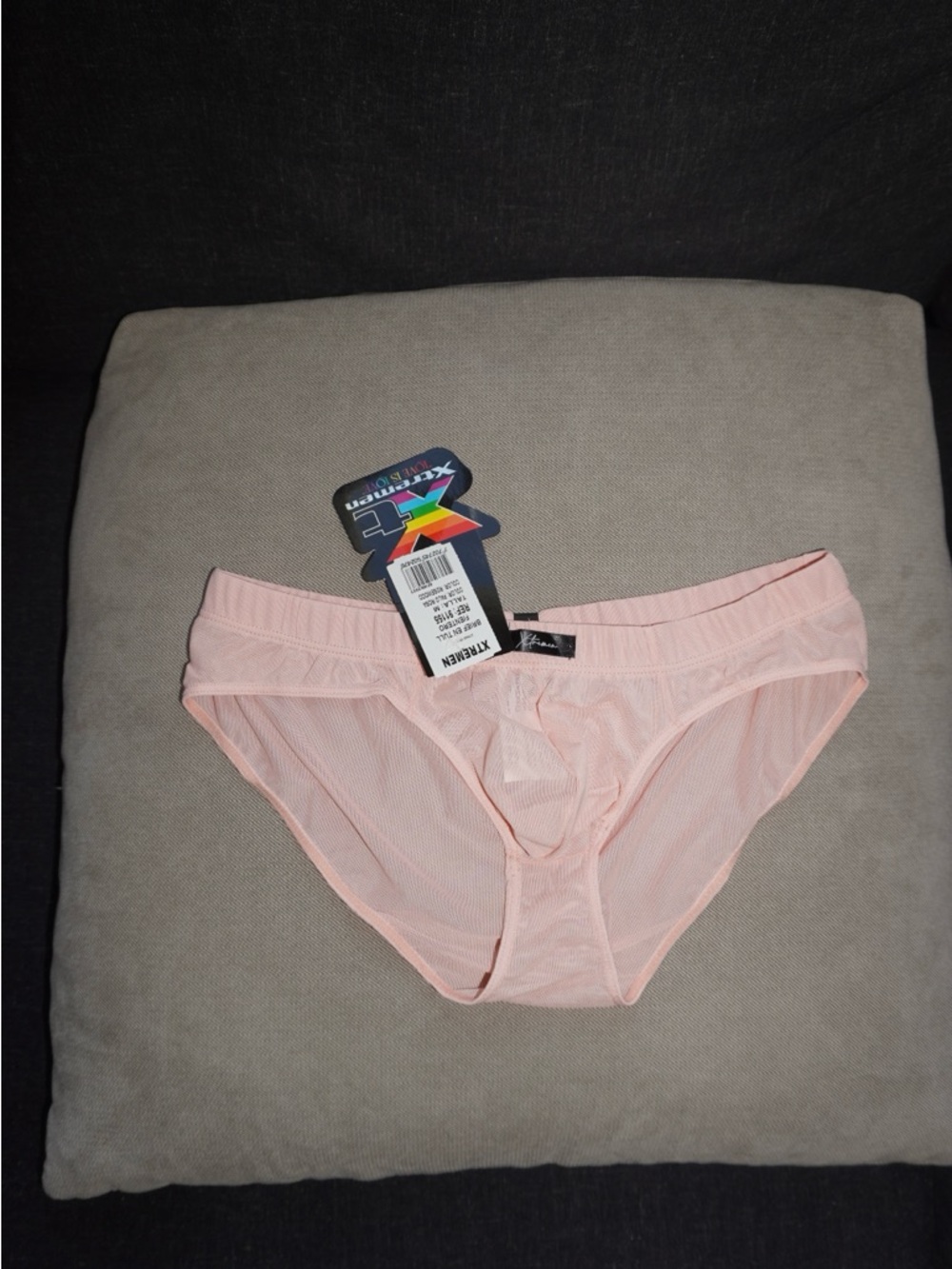 Men's Breathable Mesh Briefs - Light Pink